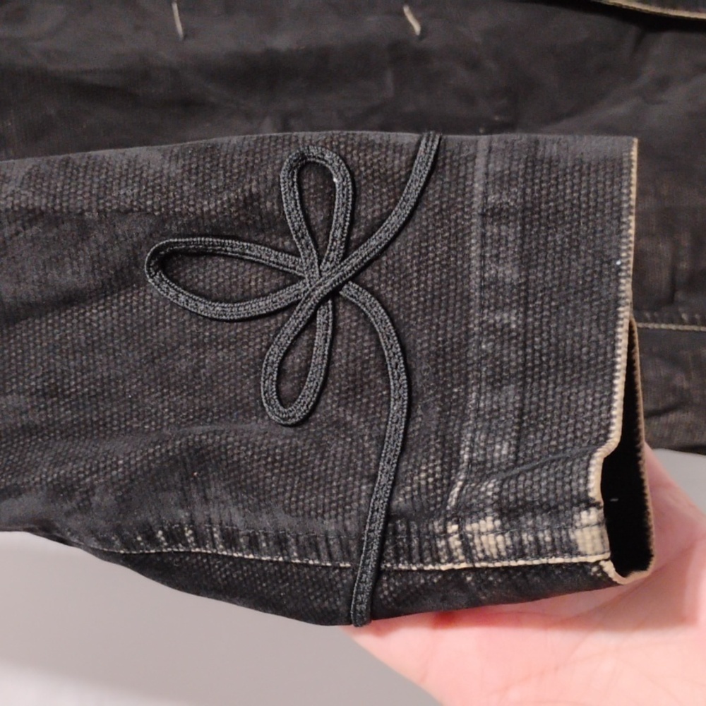 (X-63) SALE! RARE! Biscote Long Factory Distressed Jacket Sz.1 (No Buttons) - Picture 5 of 16